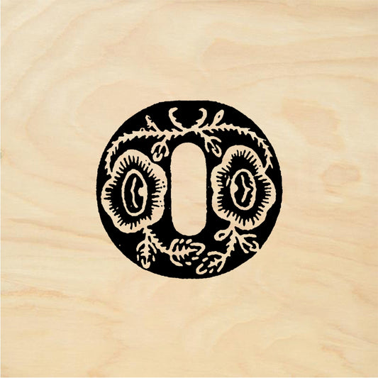 StampaFe Rose Letter O - Rubber Stamp 1 x 1