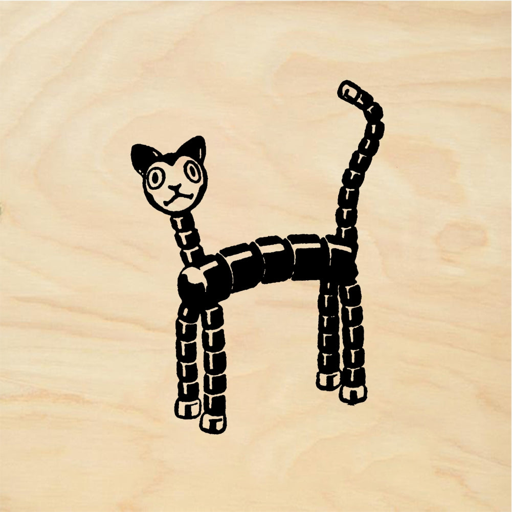 StampaFe Spool Cat - Rubber Stamp 1.5 x 1.75