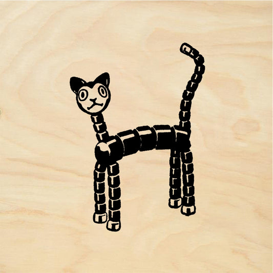 StampaFe Spool Cat - Rubber Stamp 1.5 x 1.75