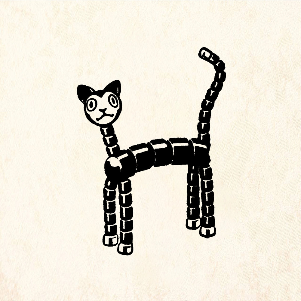 StampaFe Spool Cat - Rubber Stamp 1.5 x 1.75