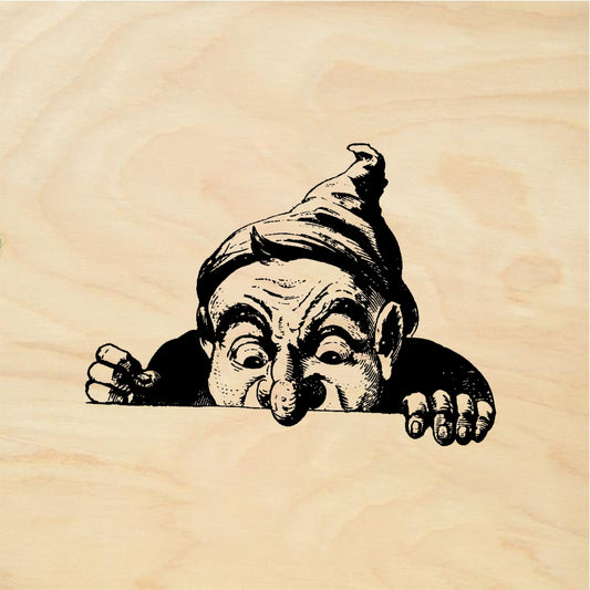 StampaFe Snoop Peeking - Rubber Stamp 1.25 x 1.25