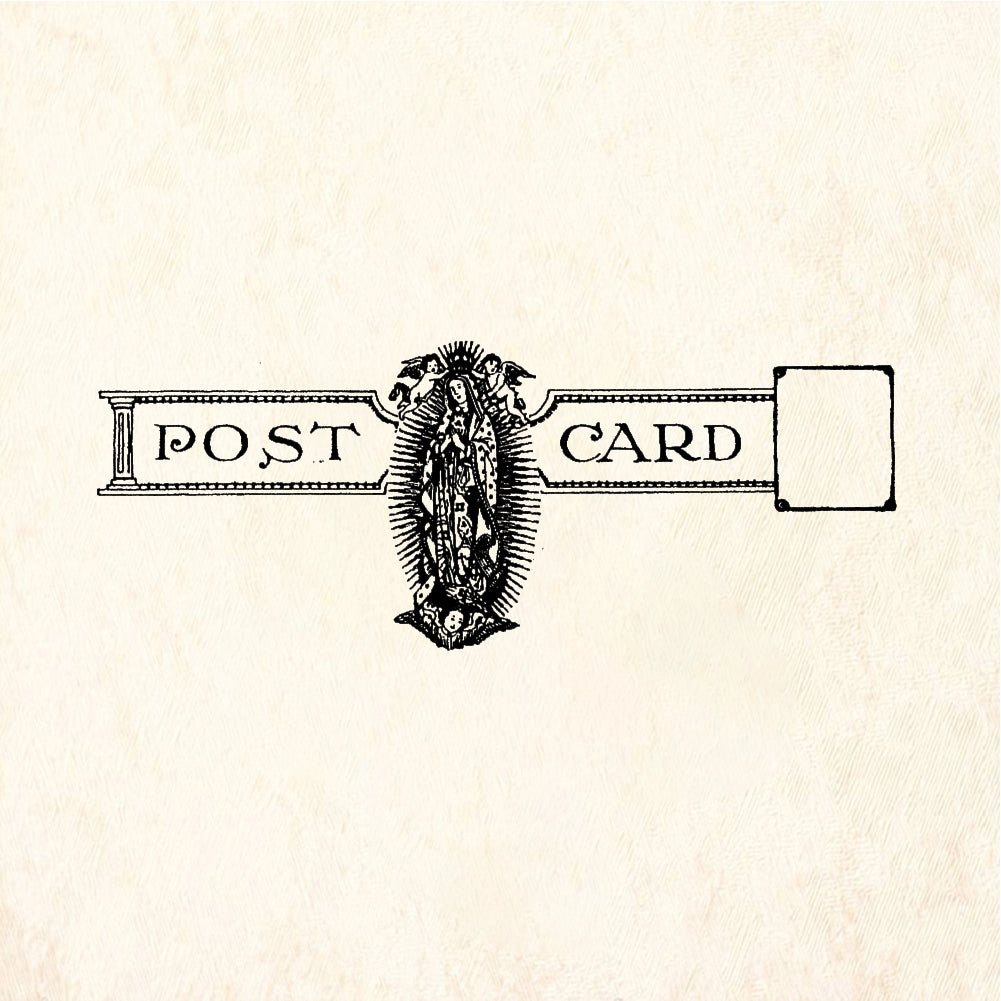 StampaFe Guadalupe postcard - Rubber Stamp 2.5 x 1