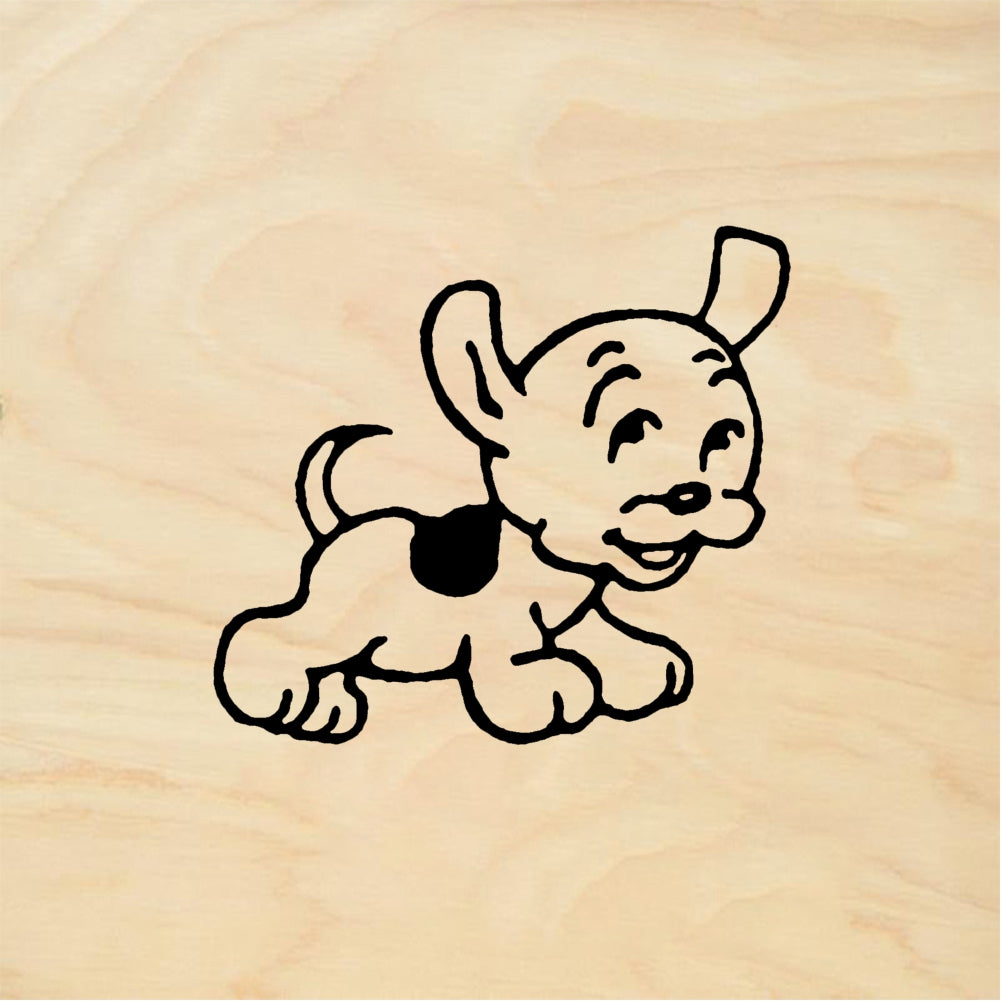 StampaFe Becky strapped Dog - Rubber Stamp 1.25 x 1.5