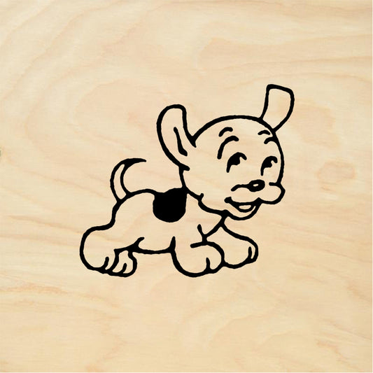 StampaFe Becky strapped Dog - Rubber Stamp 1.25 x 1.5