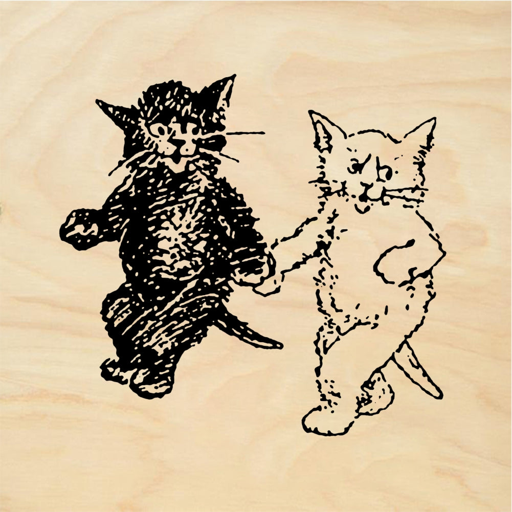 StampaFe Cat couple - Rubber Stamp 1 x 1