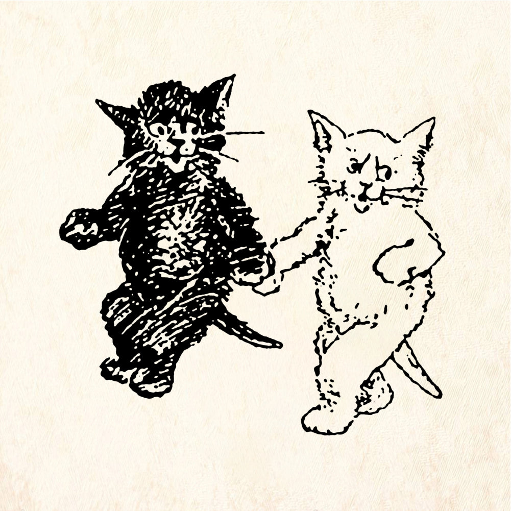 StampaFe Cat couple - Rubber Stamp 1 x 1