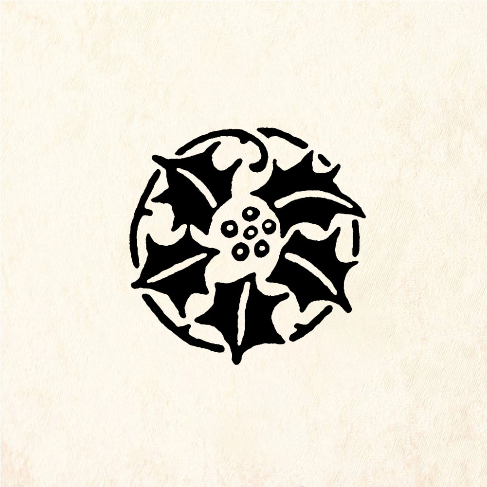 StampaFe Holly Flower - Rubber Stamp 1.25 x 1.25