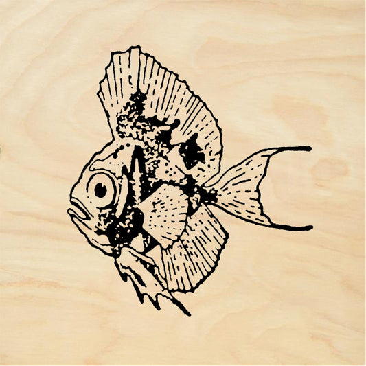 StampaFe Big Eyed Fish - Rubber Stamp 1.75 x 1.5