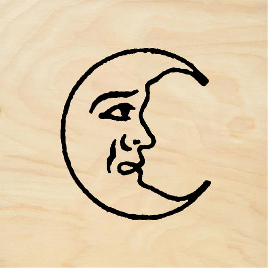 StampaFe Tiny moon - Rubber Stamp 0.75 x 0.75