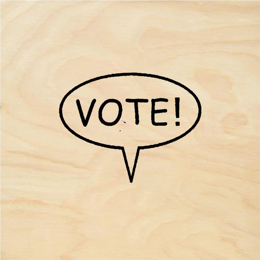 StampaFe VOTE! balloon - Rubber Stamp 0.75 x 0.25