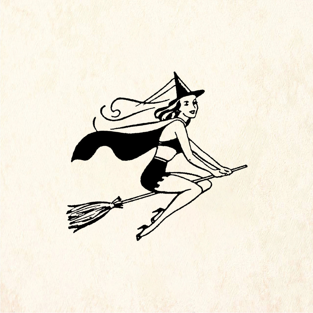 StampaFe Sexy Witch - Rubber Stamp 1.25 x 1.5