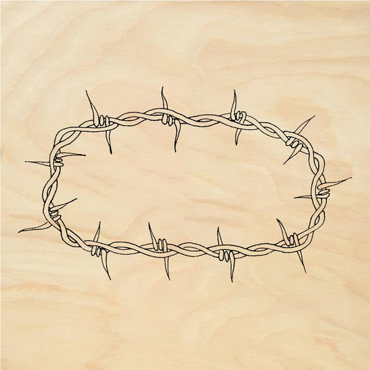 StampaFe Barbed wire border - Rubber Stamp 4.25 x 1.5