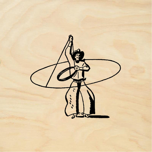 StampaFe Cowboy With Lasso - Rubber Stamp 1.25 x 1.5
