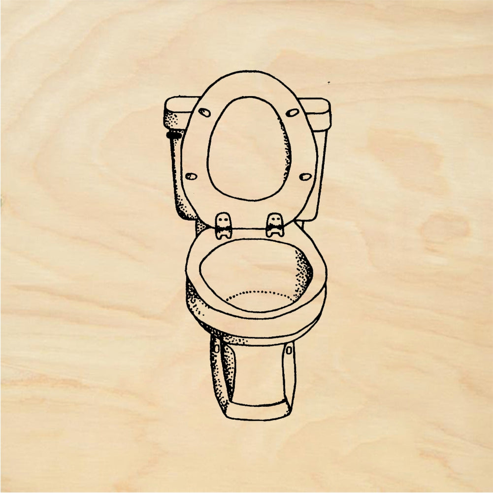 StampaFe Toilet - Rubber Stamp 1.5 x 1.75