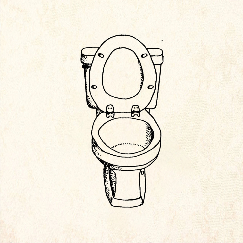 StampaFe Toilet - Rubber Stamp 1.5 x 1.75