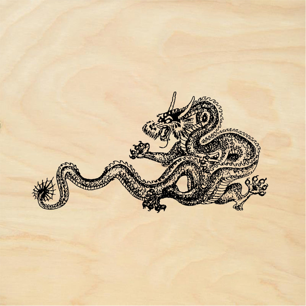 StampaFe Dragon Long Dragon - Rubber Stamp 2.25 x 1
