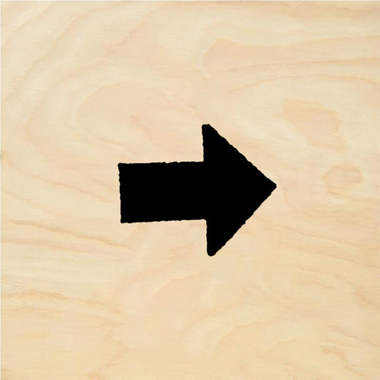 StampaFe Pudgy arrow - Rubber Stamp 1.25 x 0.5