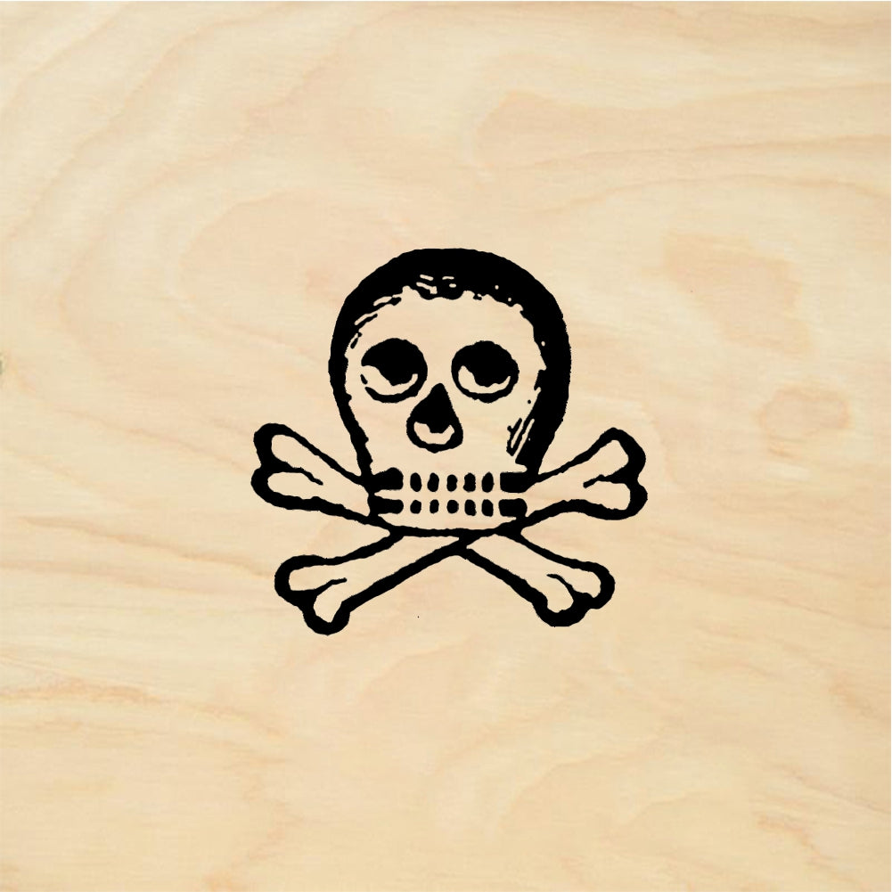 StampaFe Tiny Skull & Crossbones - Rubber Stamp 1.25 x 0.5