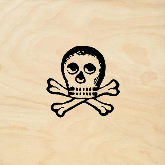 StampaFe Tiny Skull & Crossbones - Rubber Stamp 1.25 x 0.5