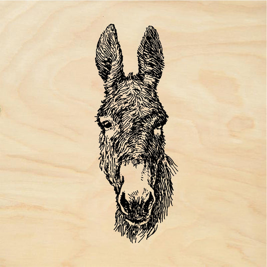 StampaFe Donkey Head - Rubber Stamp 1.5 x 1.5
