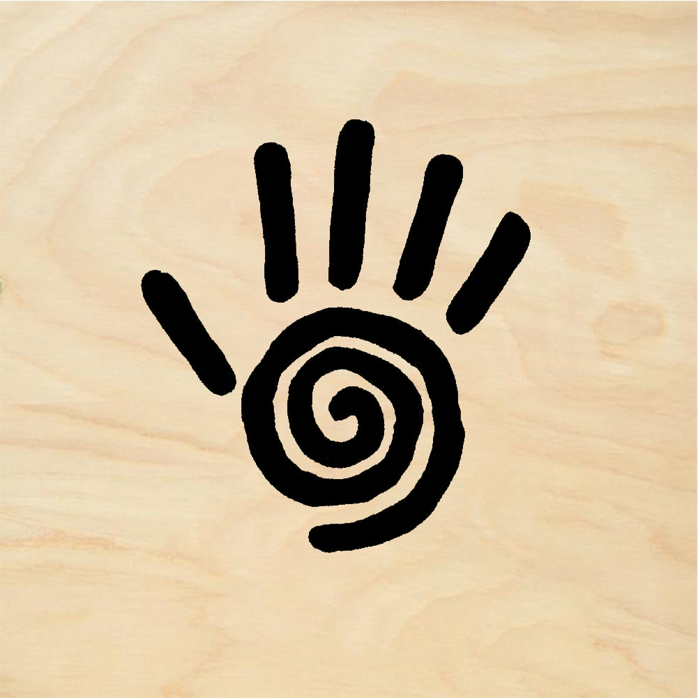 StampaFe Swirl hand, med. Medium Swirl Hand - Rubber Stamp 2.25 x 2.75