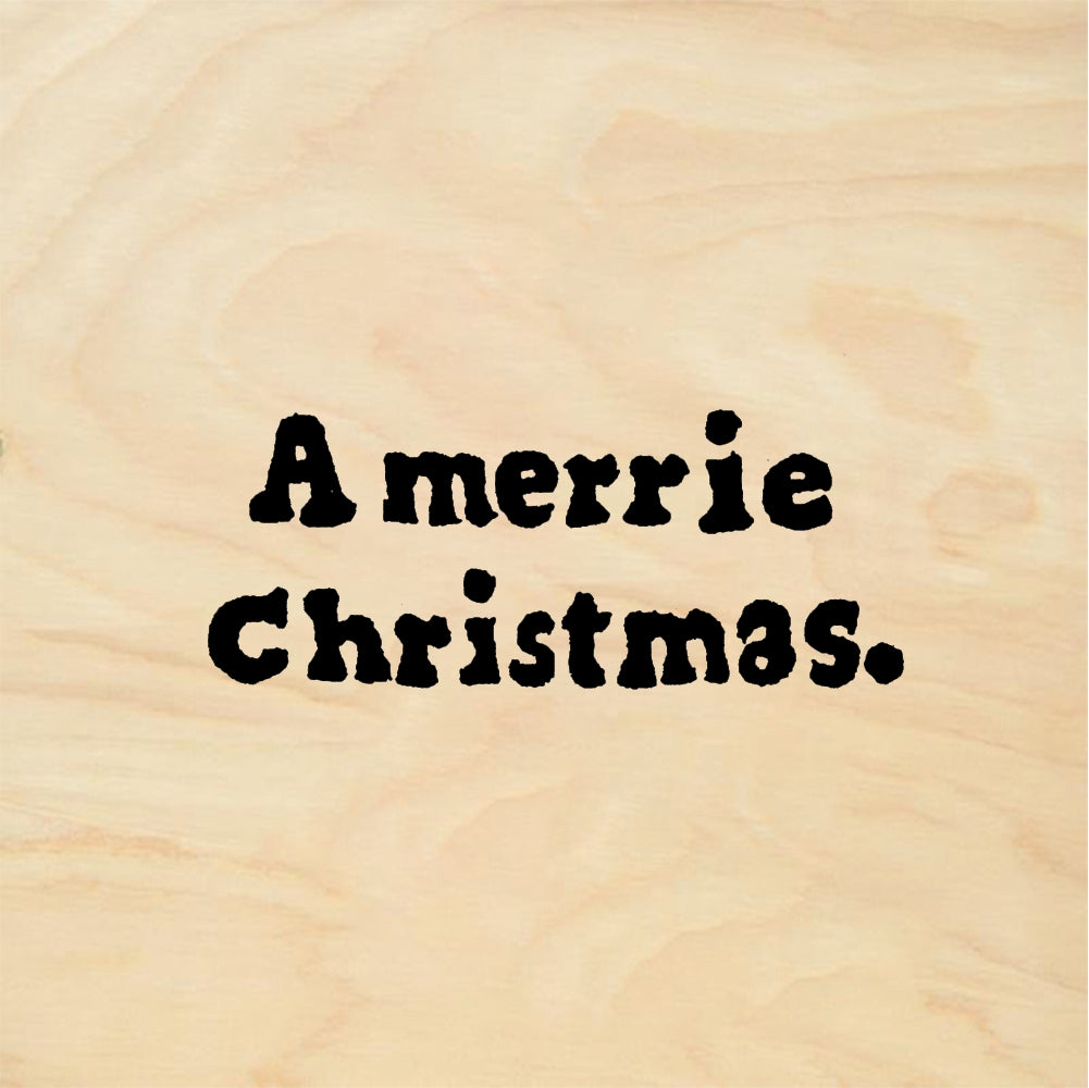 StampaFe A merrie Christmas. A Merrie Christmas - Rubber Stamp 1.5 x 1