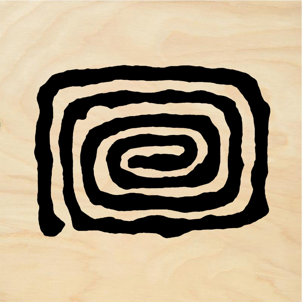 StampaFe Rectangle Spiral, lg. - Rubber Stamp 2.25 x 2