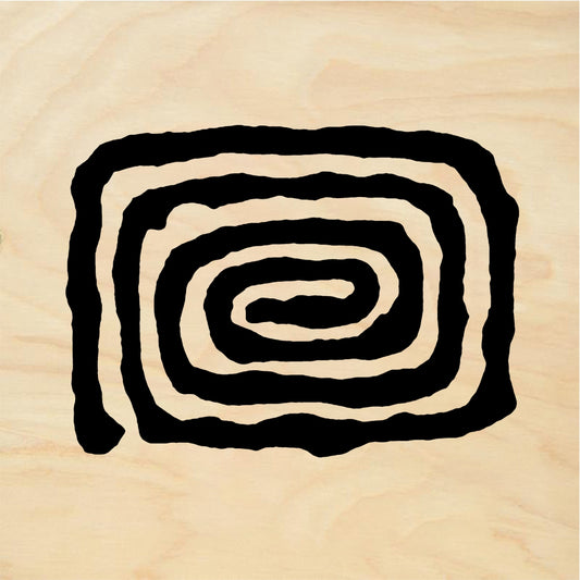 StampaFe Rectangle Spiral, lg. - Rubber Stamp 2.25 x 2