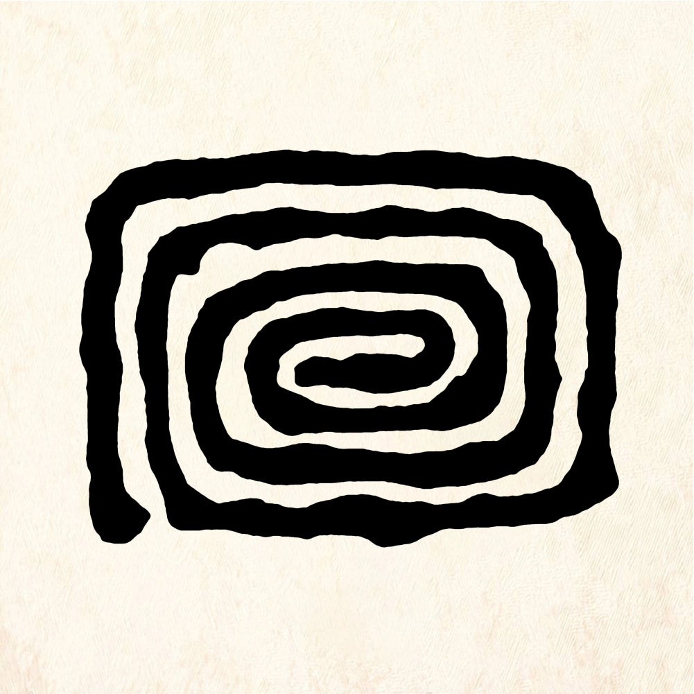 StampaFe Rectangle Spiral, lg. - Rubber Stamp 2.25 x 2