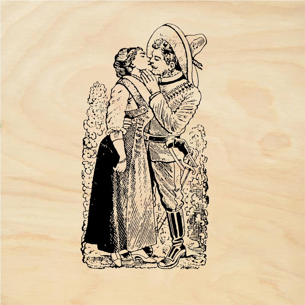 StampaFe Smooch Kissing Couple - Rubber Stamp 1.25 x 1.75