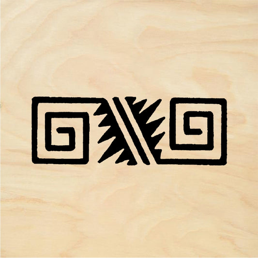 StampaFe Spiral-cube border Spiral Cube Border - Rubber Stamp 2.25 x 1.25