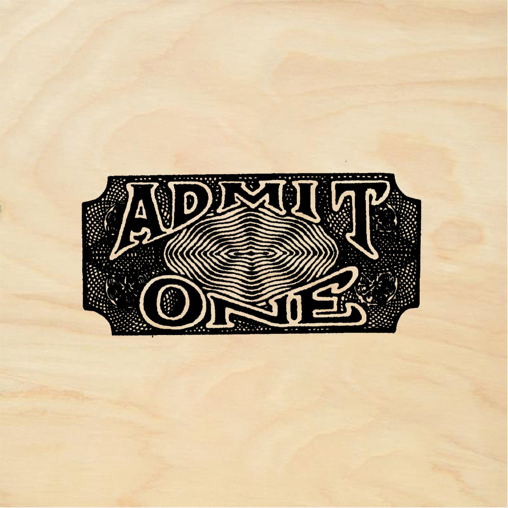 StampaFe ADMIT ONE Ticket - Rubber Stamp 2.25 x 0.75