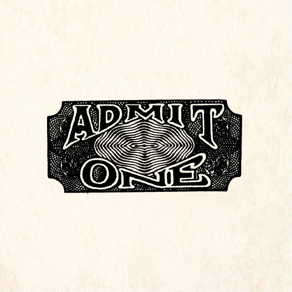 StampaFe ADMIT ONE Ticket - Rubber Stamp 2.25 x 0.75