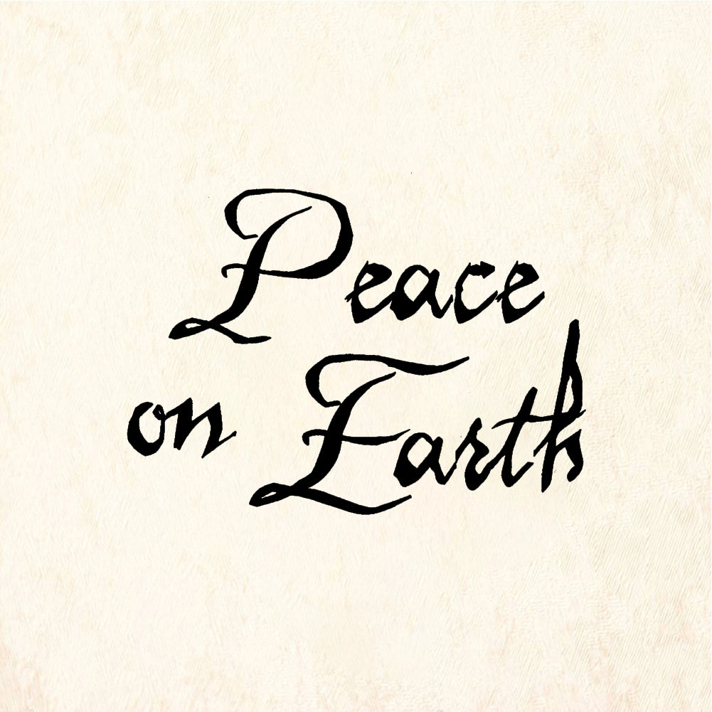 StampaFe Peace on Earth - Rubber Stamp 1.75 x 1.25