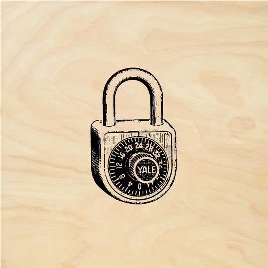 StampaFe Combination Padlock - Rubber Stamp 1.25 x 1.25