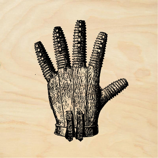 StampaFe Nubby glove Nubby Gloved Hand - Rubber Stamp 1.25 x 1.75