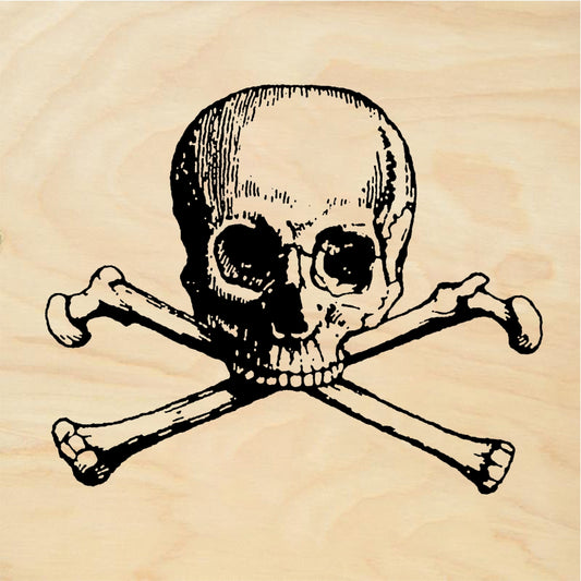 StampaFe Skull & Rubber Stamp 1.25 x 1.25