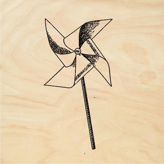 StampaFe Pinwheel - Rubber Stamp 1.5 x 1.75