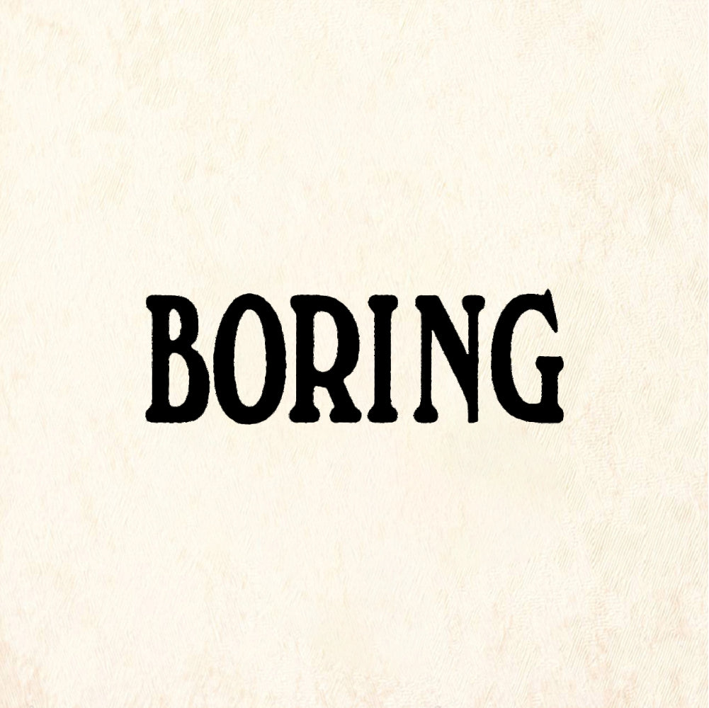 StampaFe BORING - Rubber Stamp 1.25 x 0.5