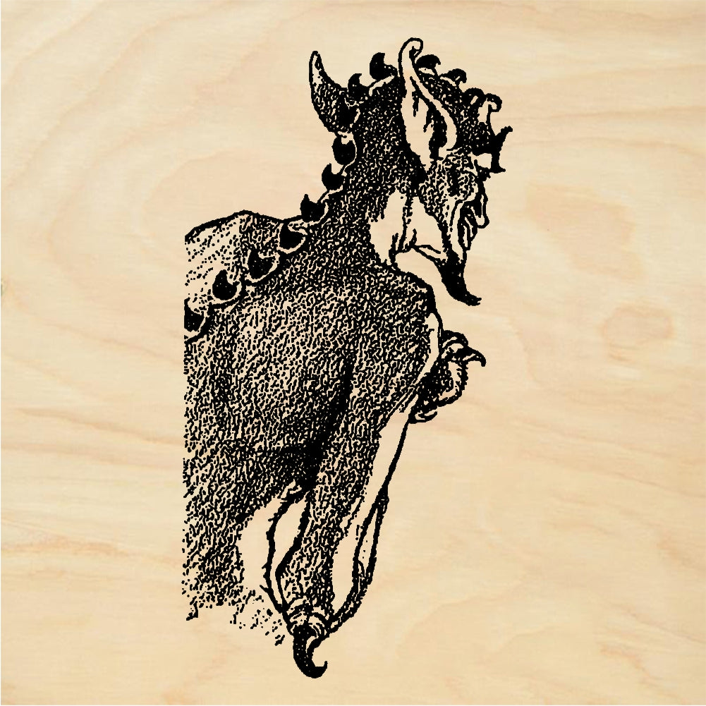 StampaFe Horned Devil Halloween Rubber Art Stamp