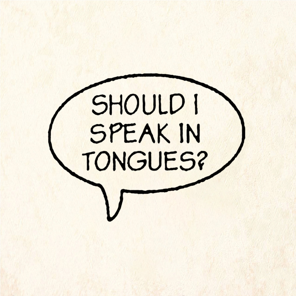 StampaFe Should I Speak in Tongues? Speech Bubble - Rubber Stamp 1.25 x 0.5