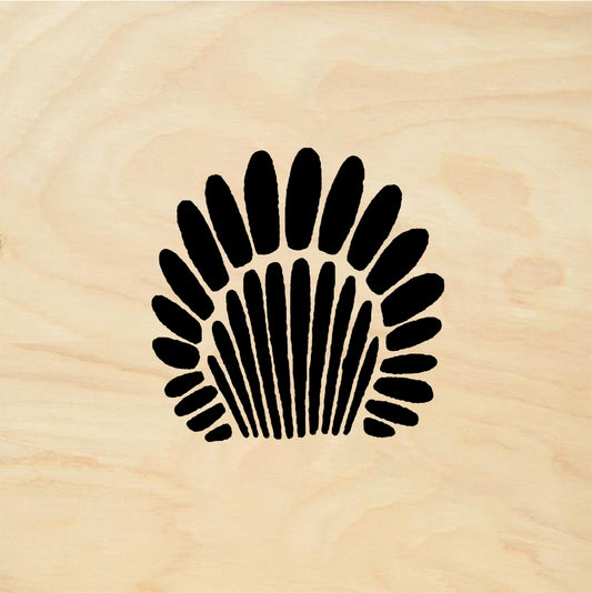 StampaFe Fancy shell Motif - Rubber Stamp 1.5 x 1.25