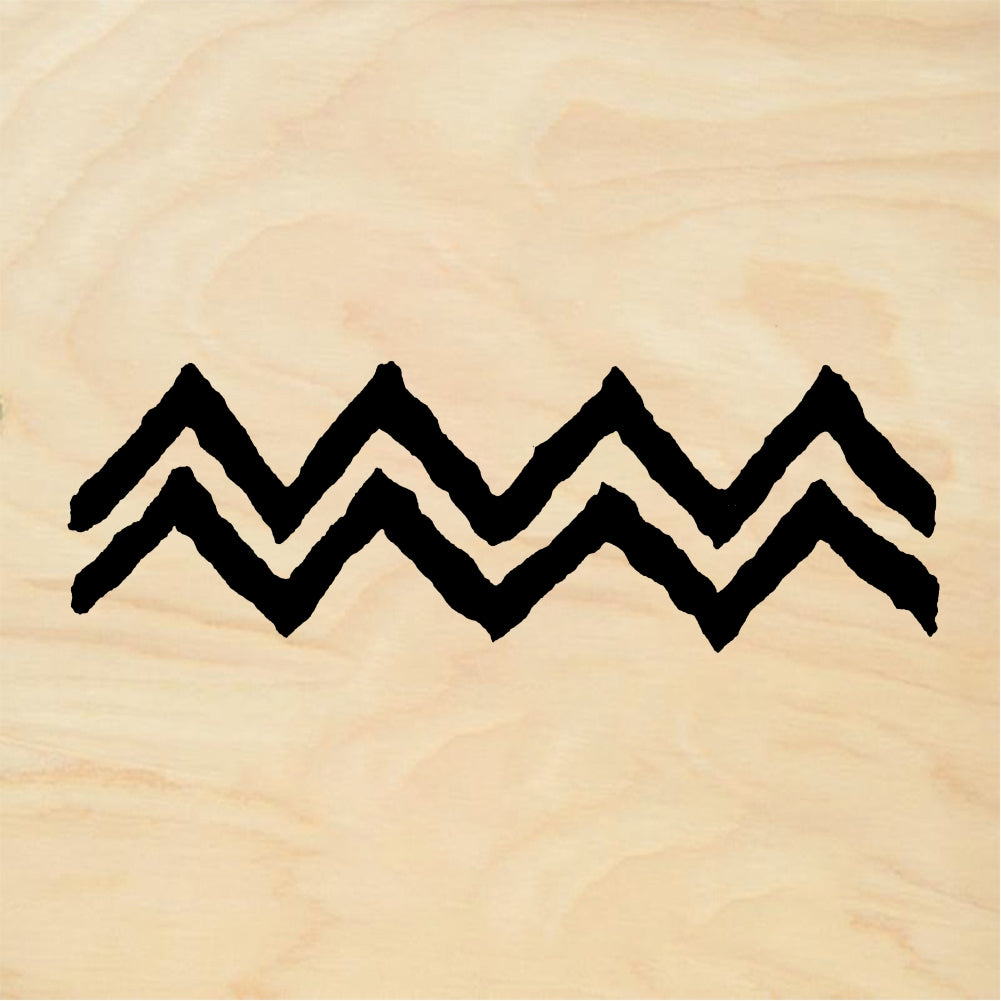 StampaFe Double zigzag, lg. Large Double Zigzag - Rubber Stamp 3.75 x 1