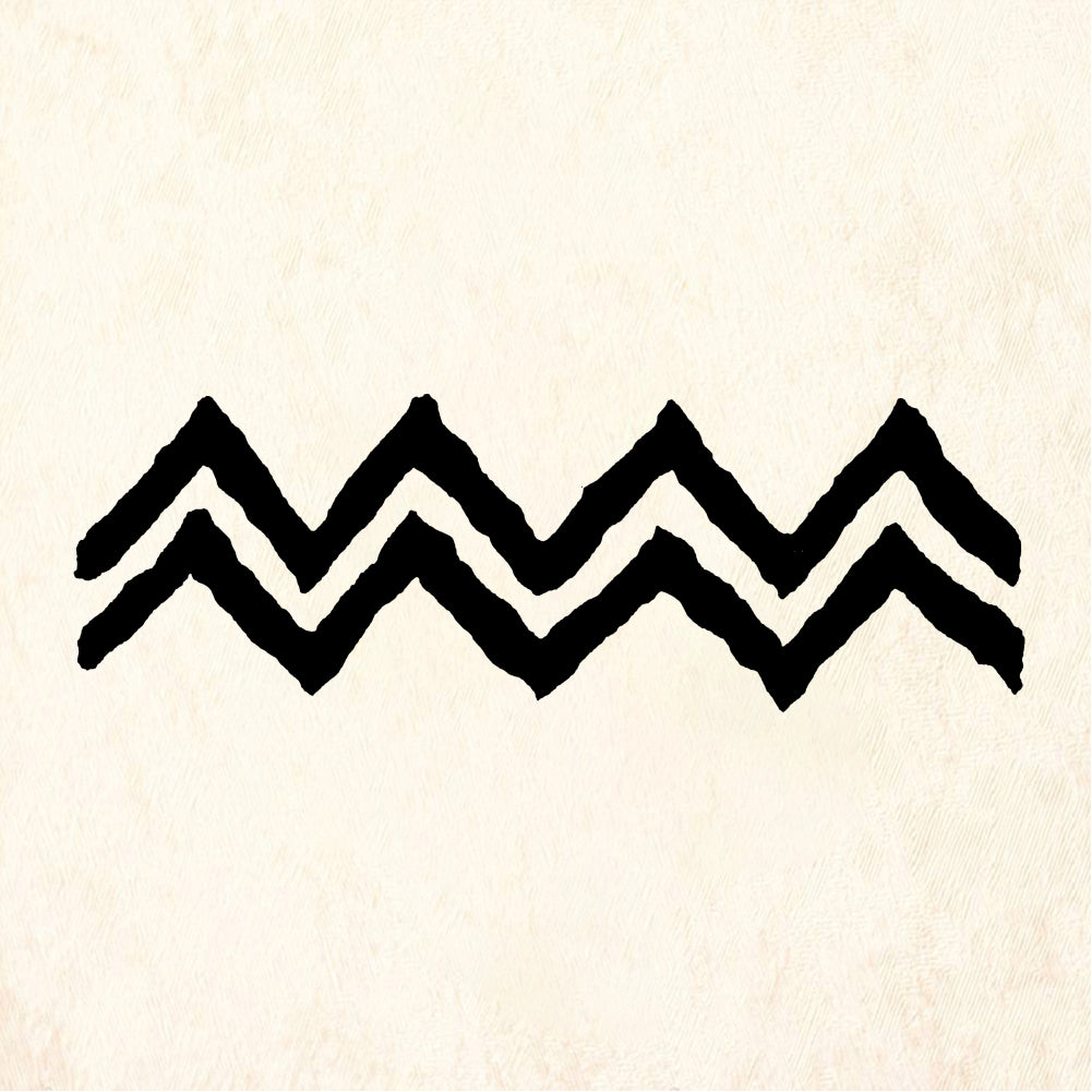 StampaFe Large Double Zigzag Border Rubber Art Stamp