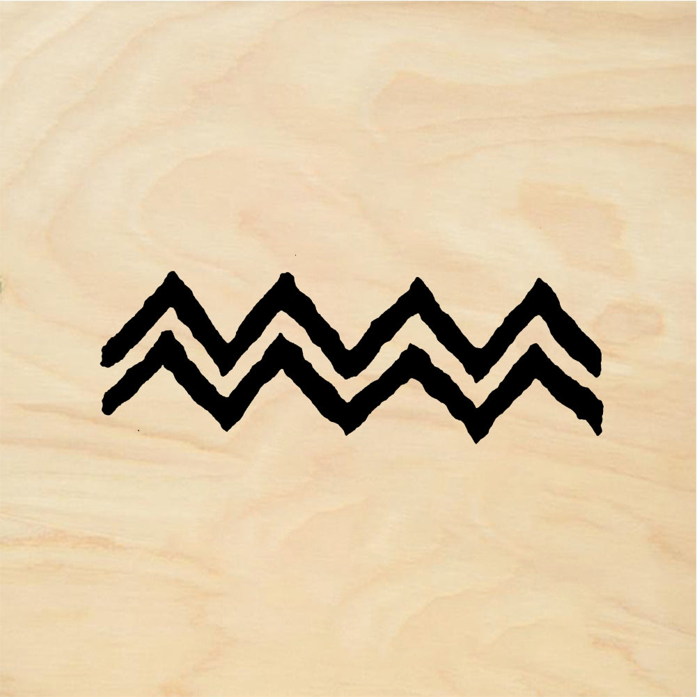 StampaFe Double zigzag, sm. Small Double Zigzag - Rubber Stamp 2 x 0.75
