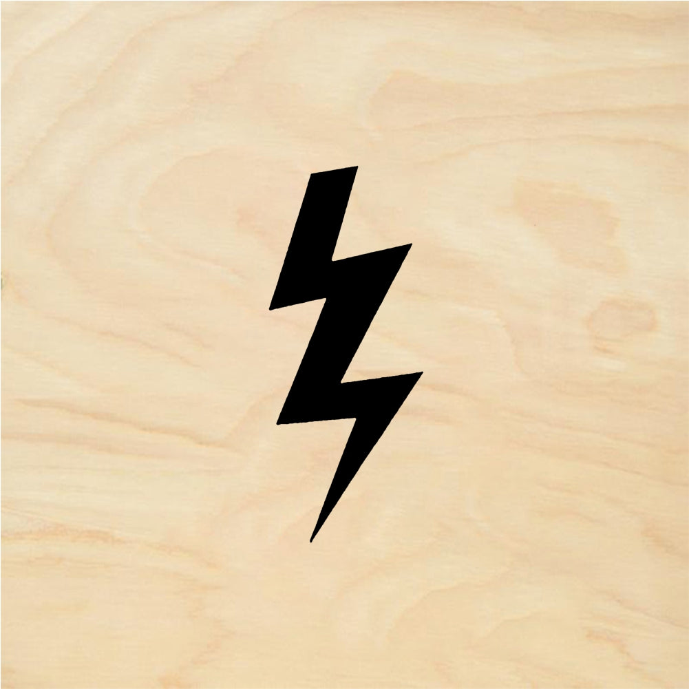 StampaFe Bolt, sm. Small Lightning Bolt - Rubber Stamp 0.5 x 1.25