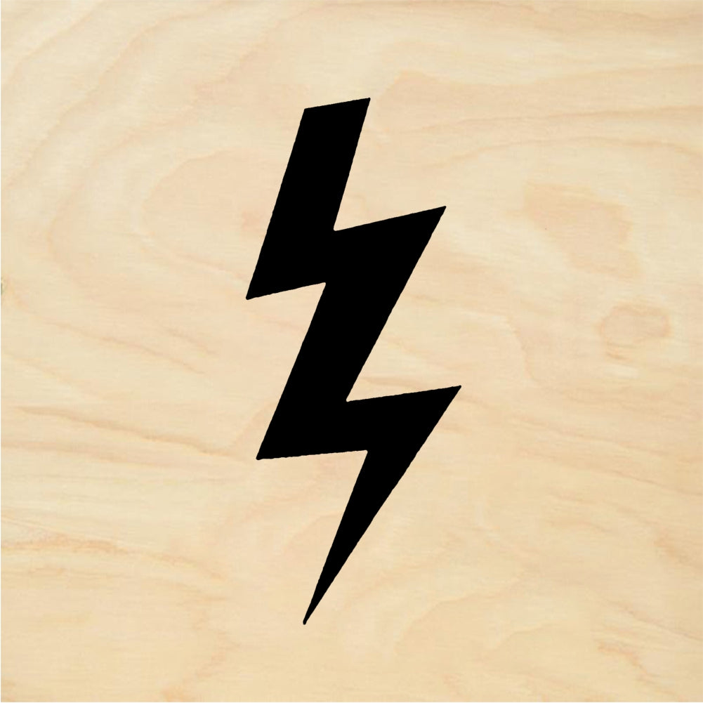 StampaFe Bolt, lg. Large Lightning Bolt - Rubber Stamp 0.75 x 1.75