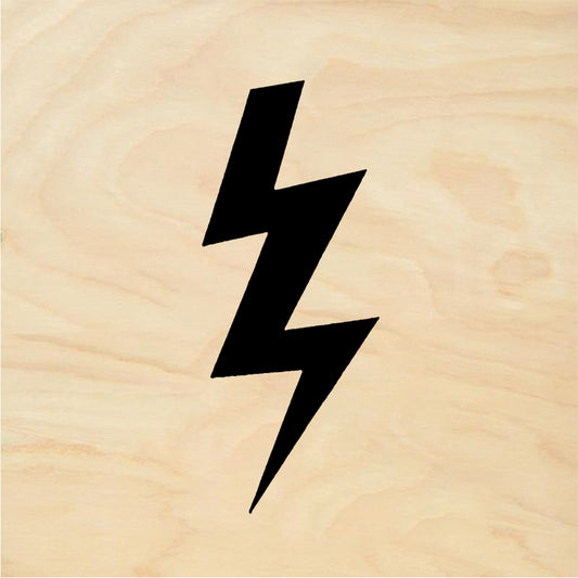 StampaFe Bolt, lg. Large Lightning Bolt - Rubber Stamp 0.75 x 1.75