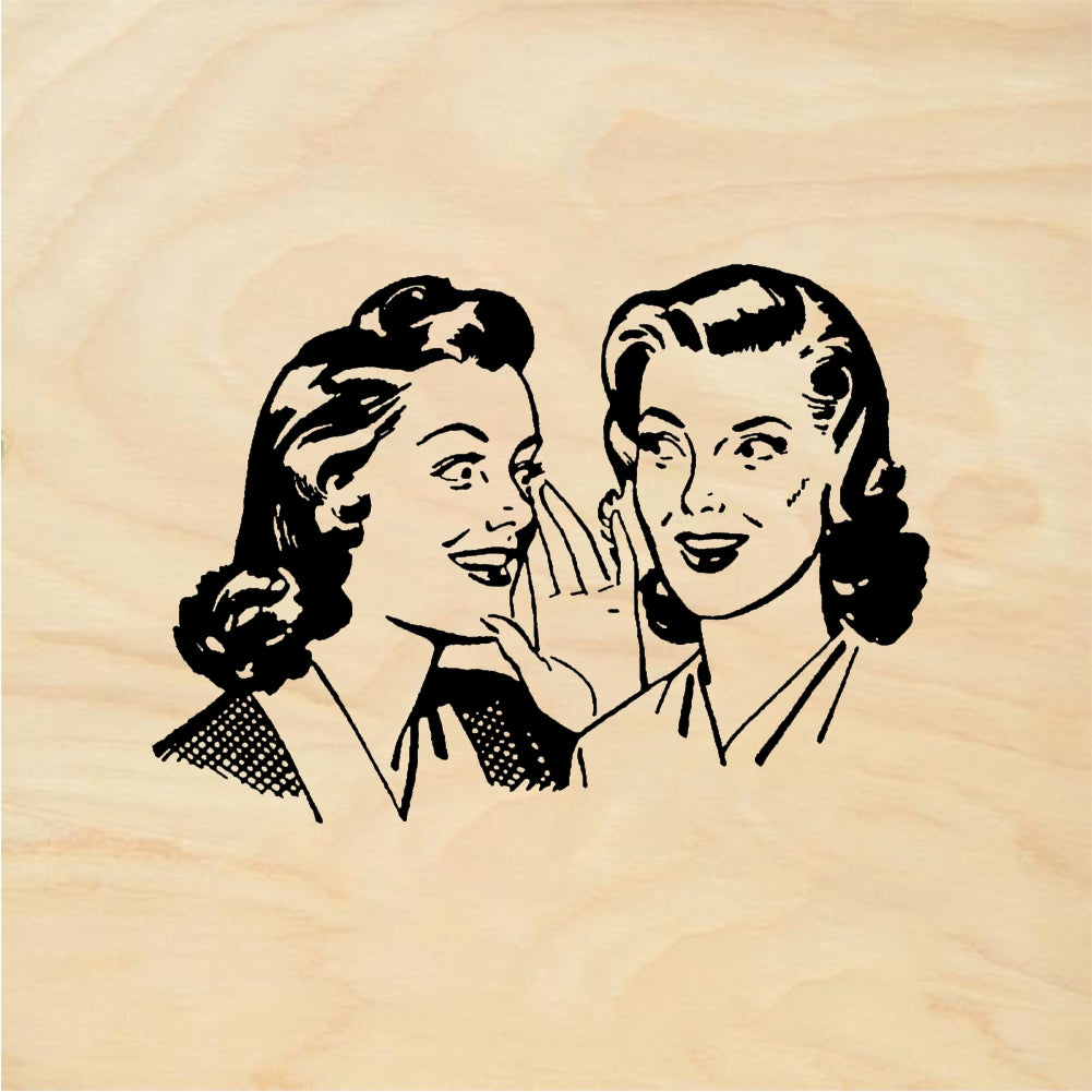 StampaFe Gossip gals - Rubber Stamp 1.75 x 1.25