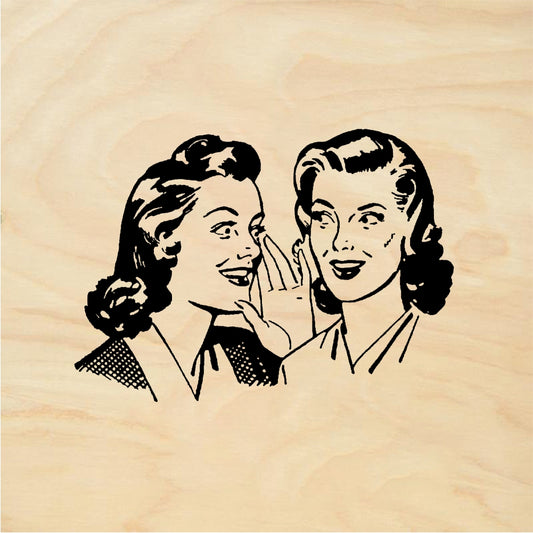 StampaFe Gossip gals - Rubber Stamp 1.75 x 1.25
